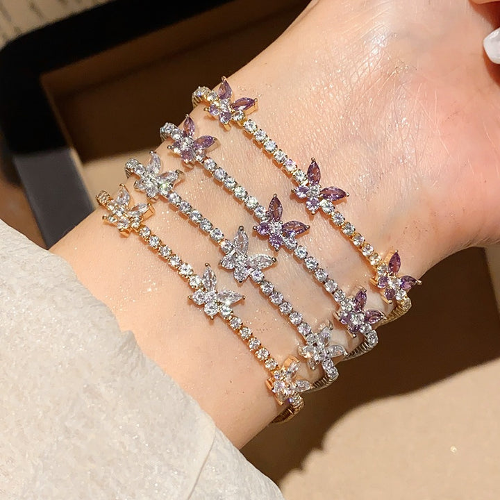 Marquise-Cut Butterfly Tennis Bracelet