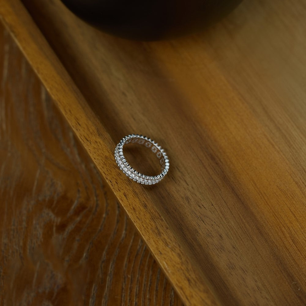 S925 Sterling Silver Moissanite Eternity Band Collection