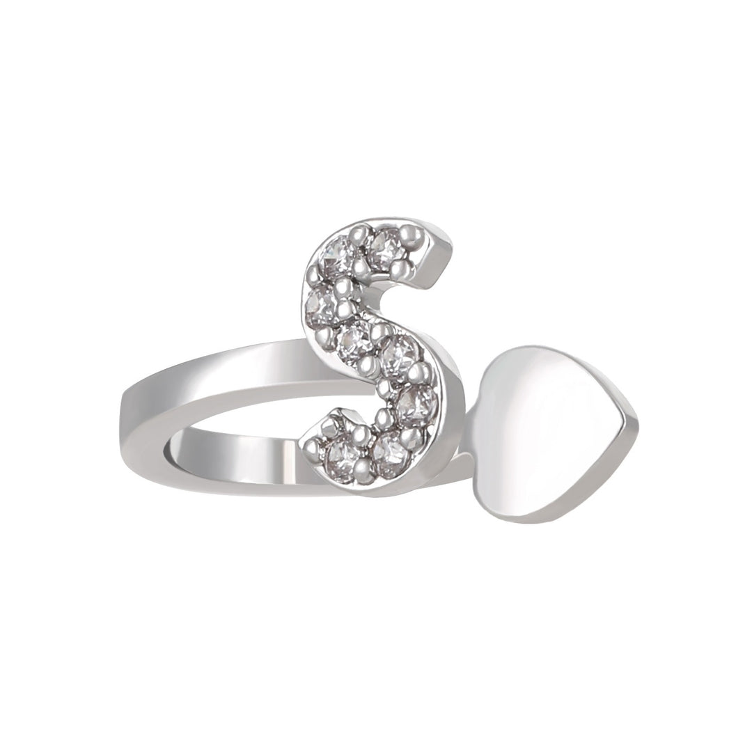 Trendy Minimalist CZ Initial Ear Cuffs / Studs