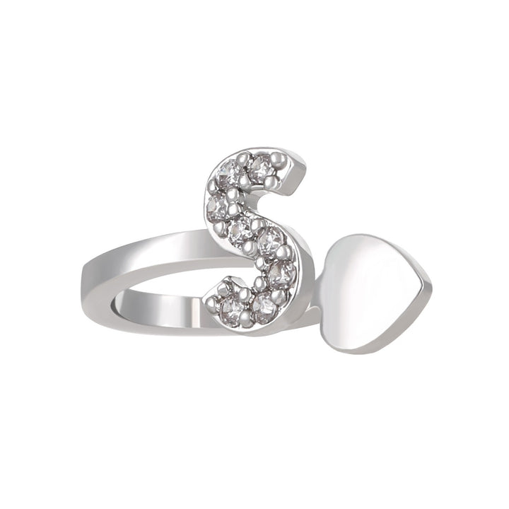 Trendy Minimalist CZ Initial Ear Cuffs / Studs