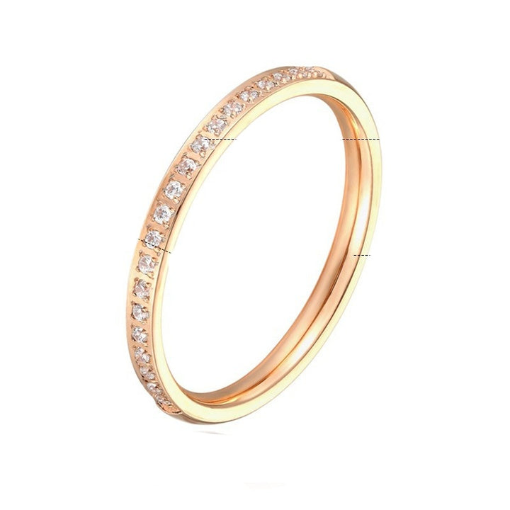 Minimalist Stacking 1.6mm Ultra-Thin Micro-Pavé Eternity Ring