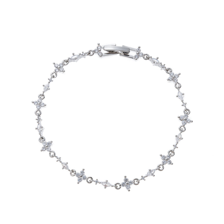 Gold/Silver, Light Luxury Exquisite  Four-Leaf Flower Diamond-Inlaid Bracelet