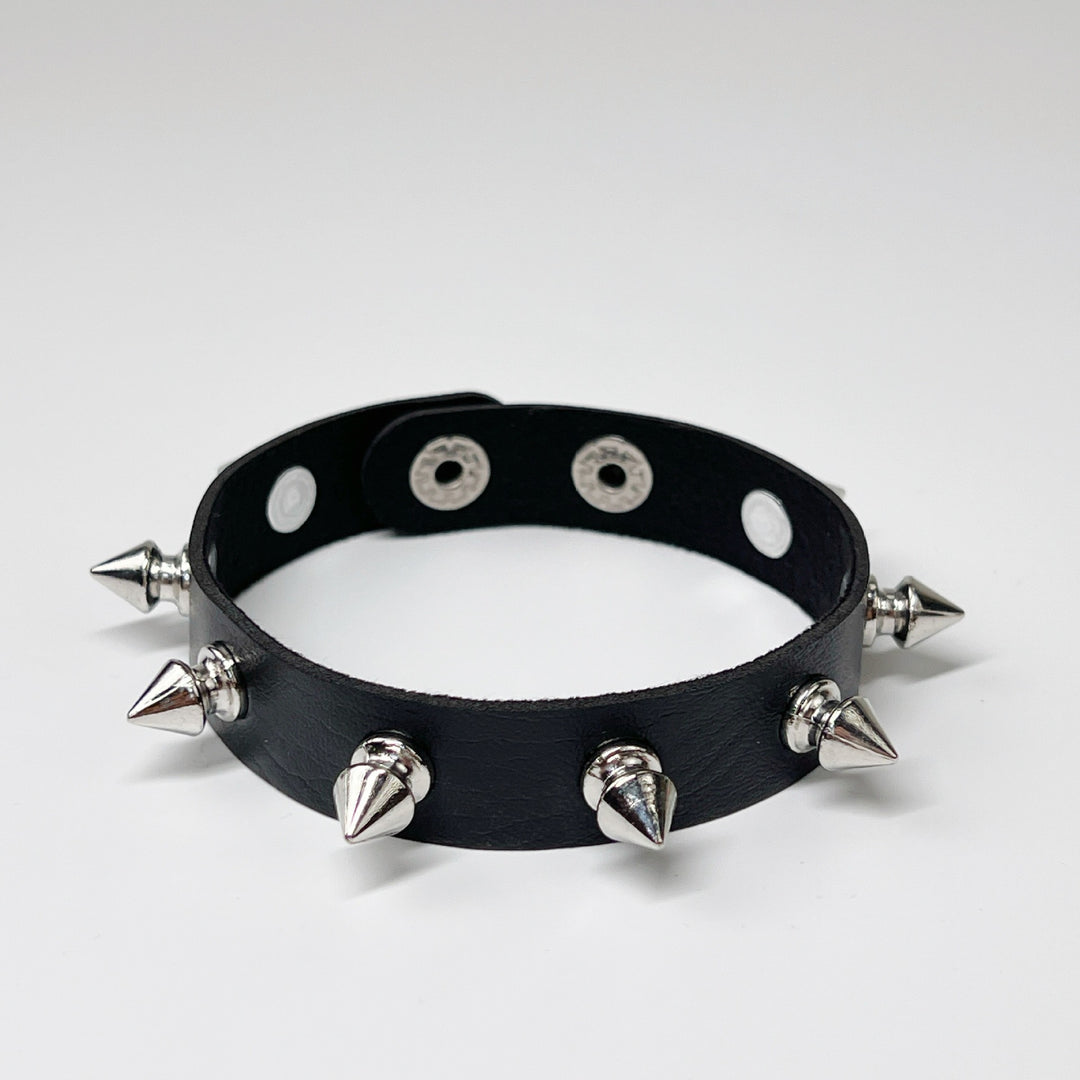 Vintage Rock Chic Studded Leather Bracelet Set