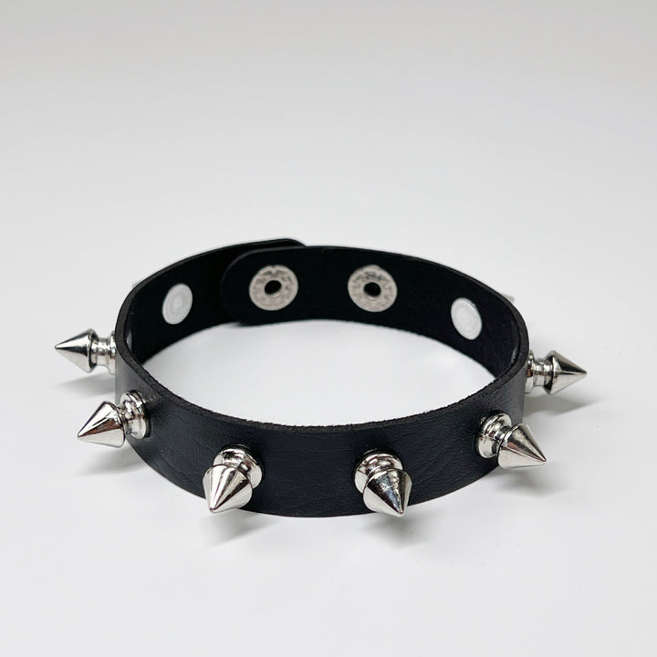 Vintage Rock Chic Studded Leather Bracelet Set