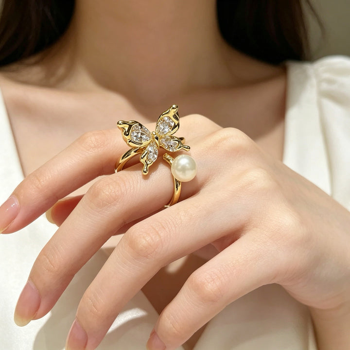 Classic French Pearl Open Ring