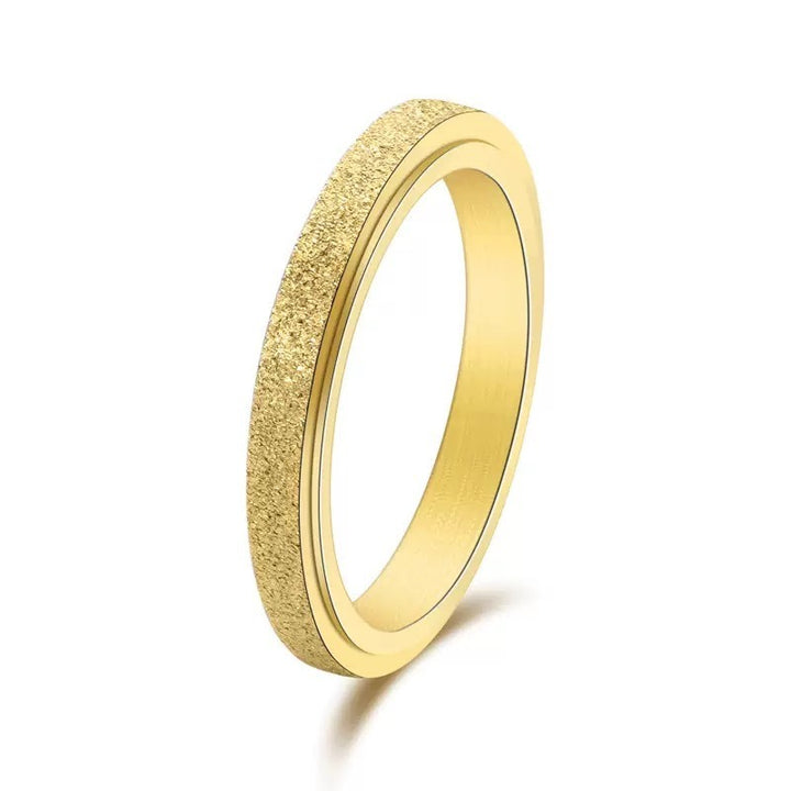 Whispering Stardust Sandblasted Glitter Spinner Ring