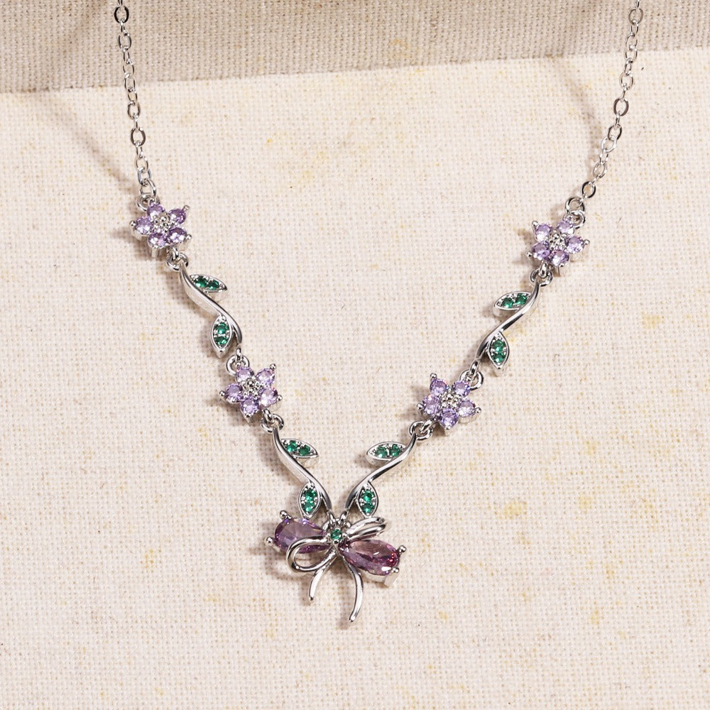 Butterfly Garden Floral Vine Butterfly Choker