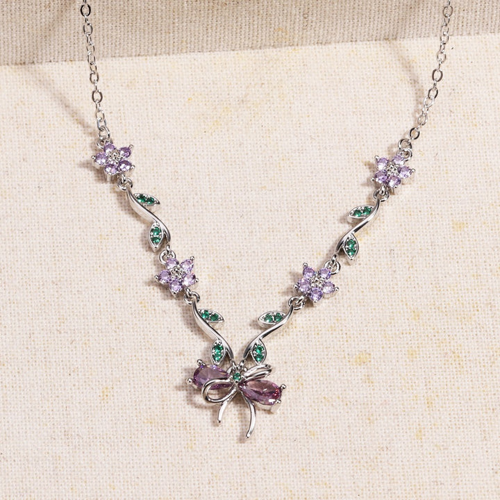 Butterfly Garden Floral Vine Butterfly Choker