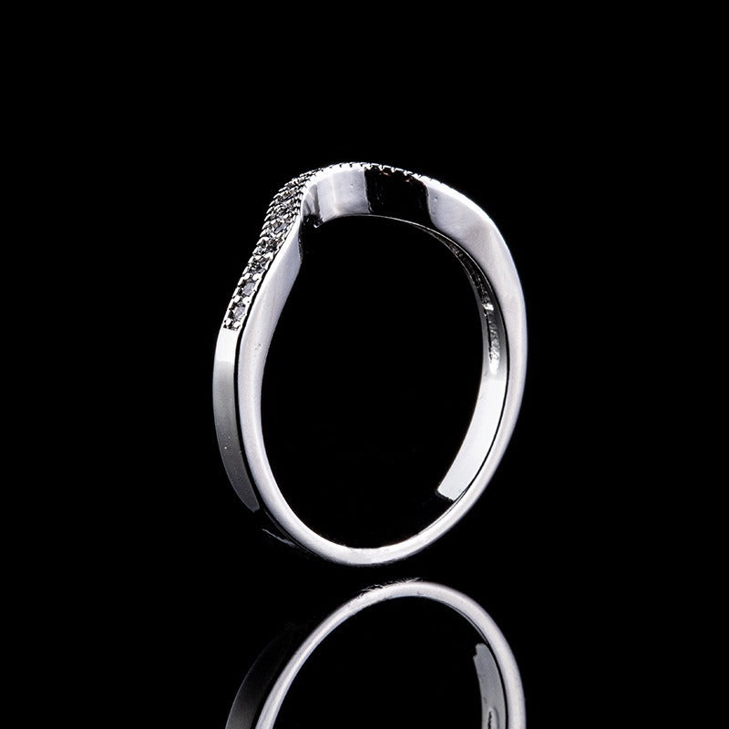 S925 Silver Platinum Plated Stellar Halo 3-Piece Moissanite Ring Set