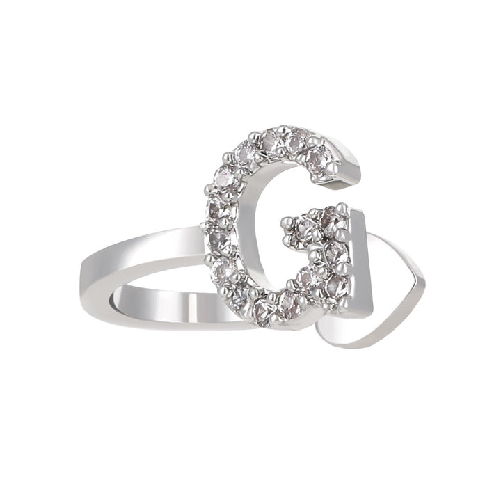 Trendy Minimalist CZ Initial Ear Cuffs / Studs