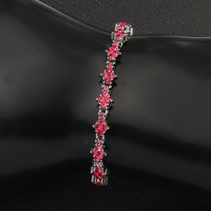 Stellar Cross Full Crystal Tennis Bracelet 5 Color Options Timeless Elegance Protection