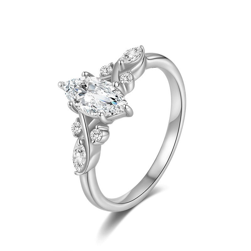 French Vine · Marquise-Cut Twisted Vine Pavé Ring