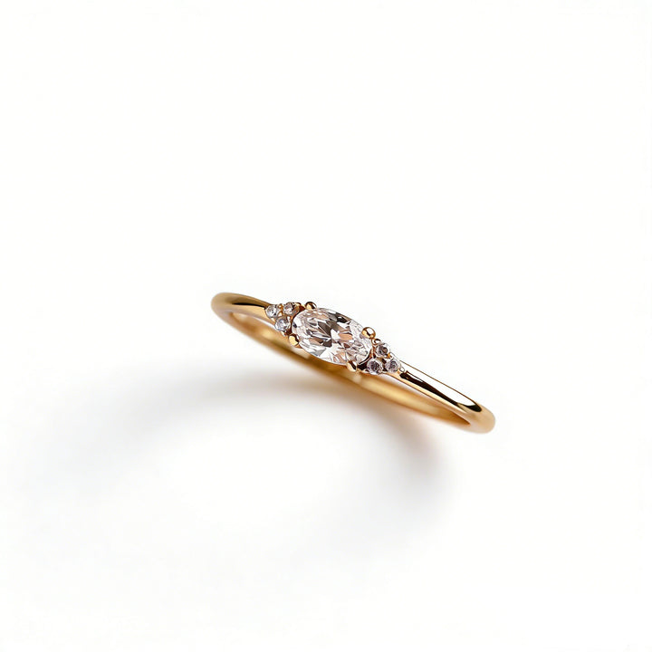 Choosing Peace Minimal Oval Cut Ring