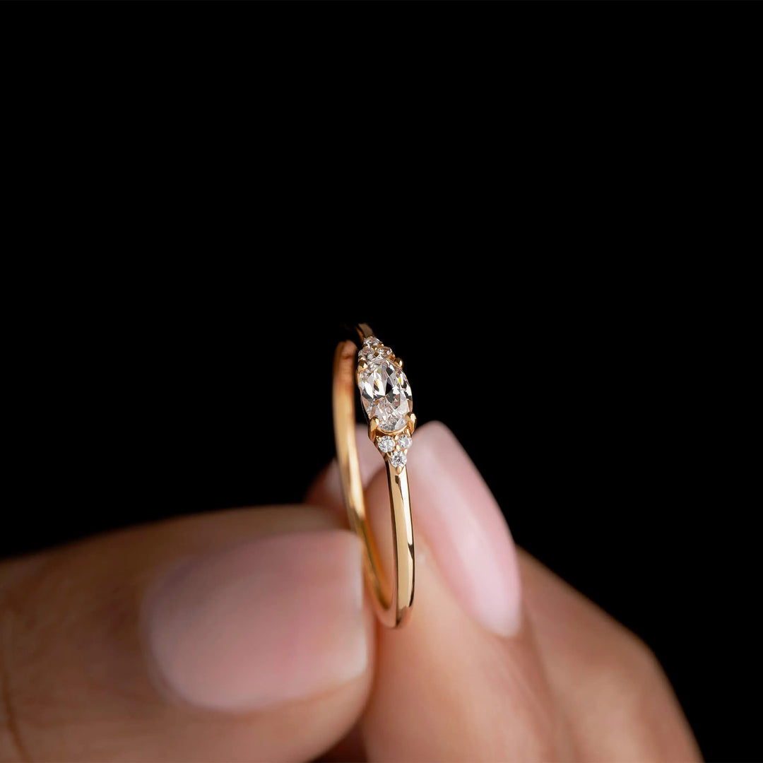 Choosing Peace Minimal Oval Cut Ring