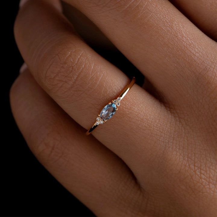Choosing Peace Minimal Oval Cut Ring