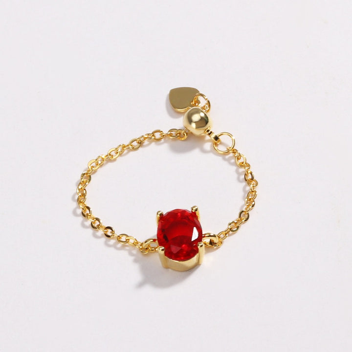 Starlit Chain Adjustable Solitaire Ring