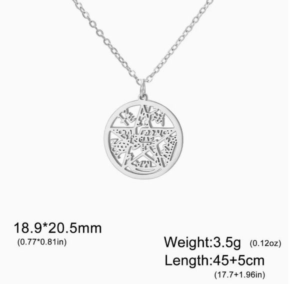 「Triple Shield」Pentacle & St. Benedict Protection Necklace