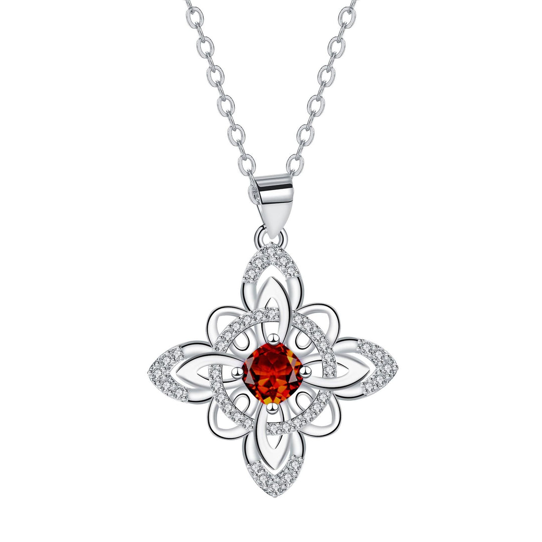 「Celtic Guardian」Birthstone Double Protection Necklace