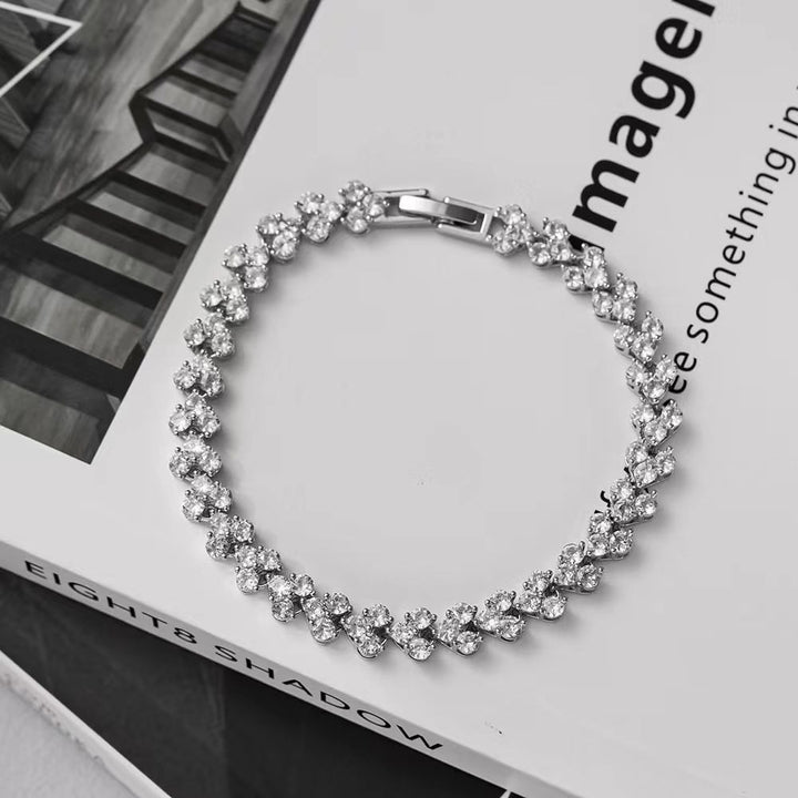Double Heart Roman Chain Bracelet