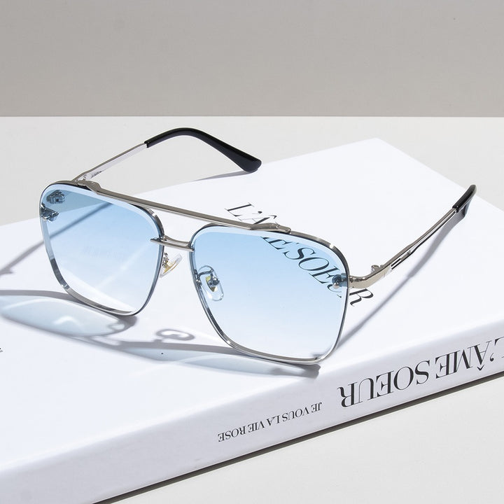 Timeless Double-Bridge Aviator Sunglasses
