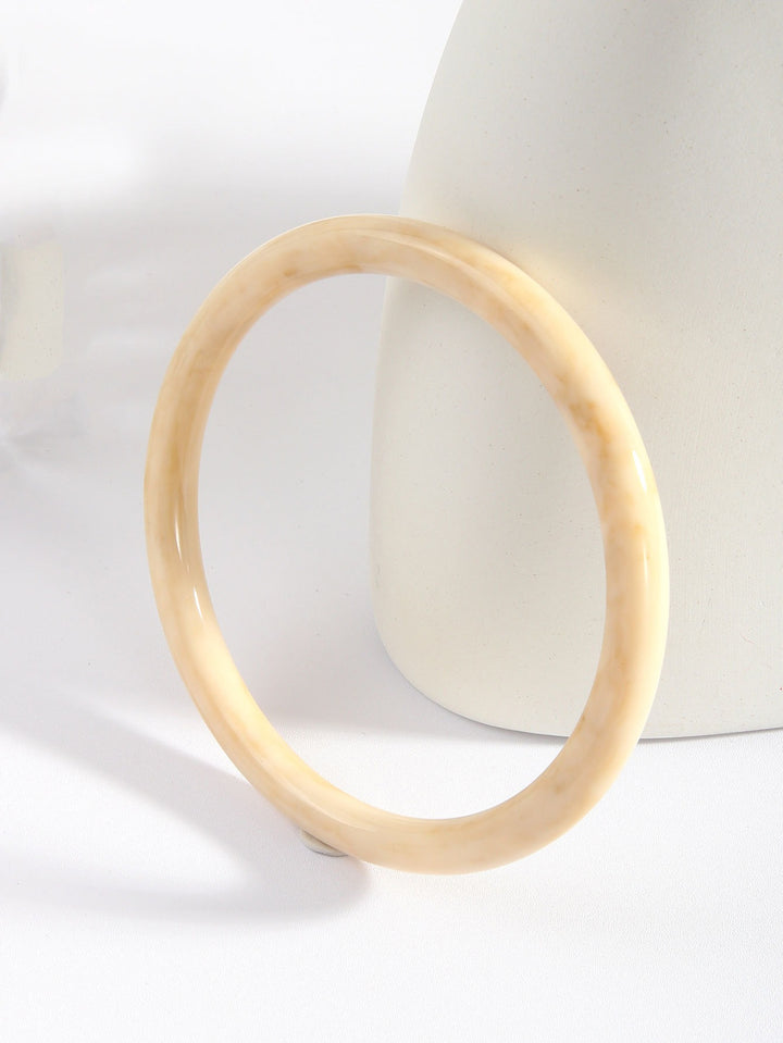 Vintage Amber Resin Thin Bangle Bracelet