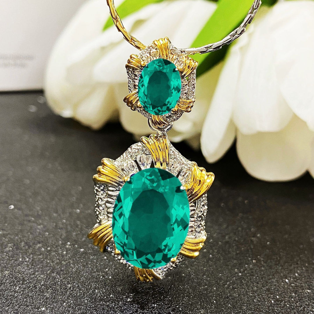 Two-Tone 18K Gold & S925 Silver Openwork Jewelry Set