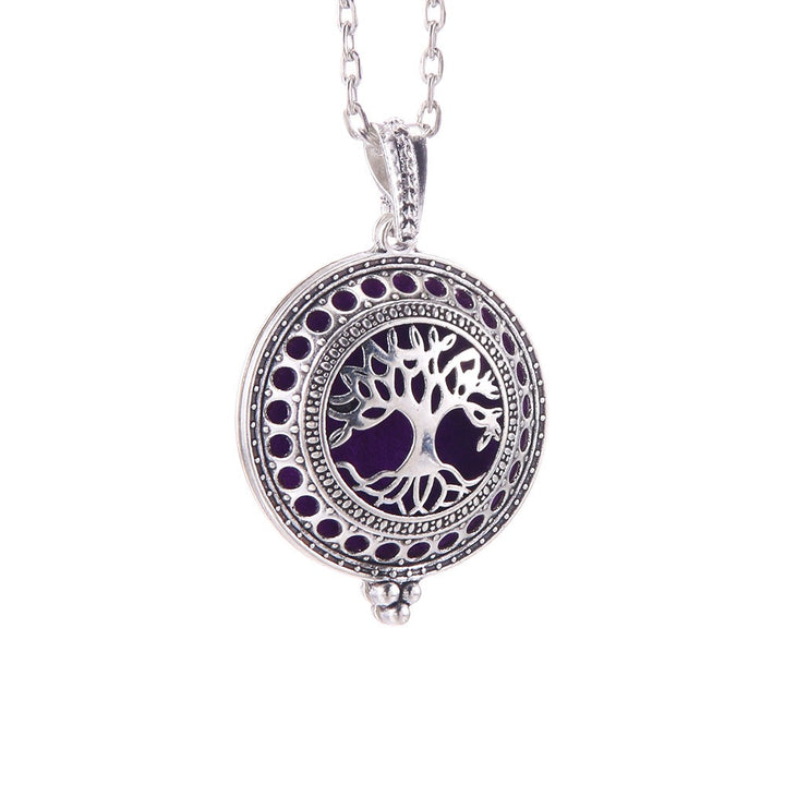 Vintage Antique Bronze/Silver Aromatherapy Essential Oil Diffuser Necklace