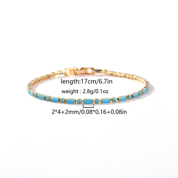 Turquoise Breeze Natural Baguette Turquoise Tennis Bracelet