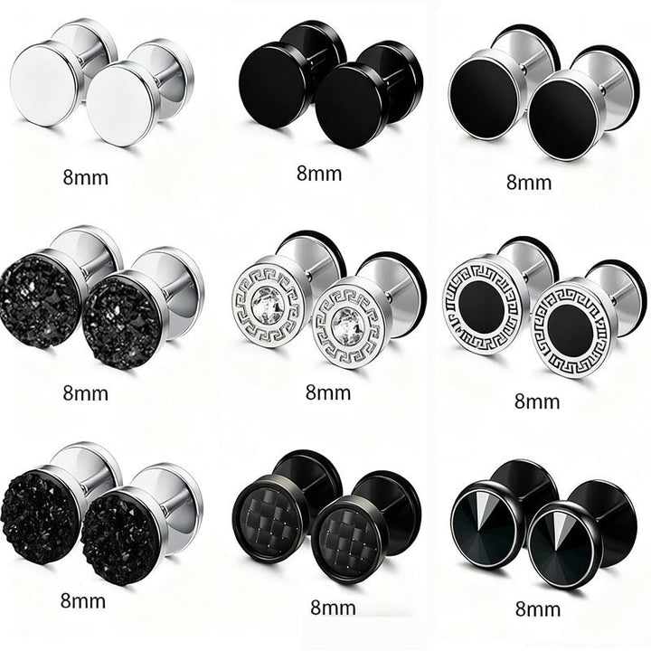 316L Stainless Steel Fake Plug Stud Earrings