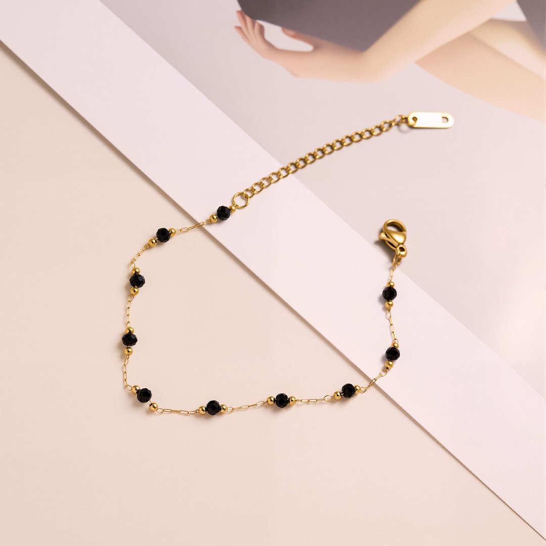 Bohemian Dainty Gold Chain Beaded Anklet