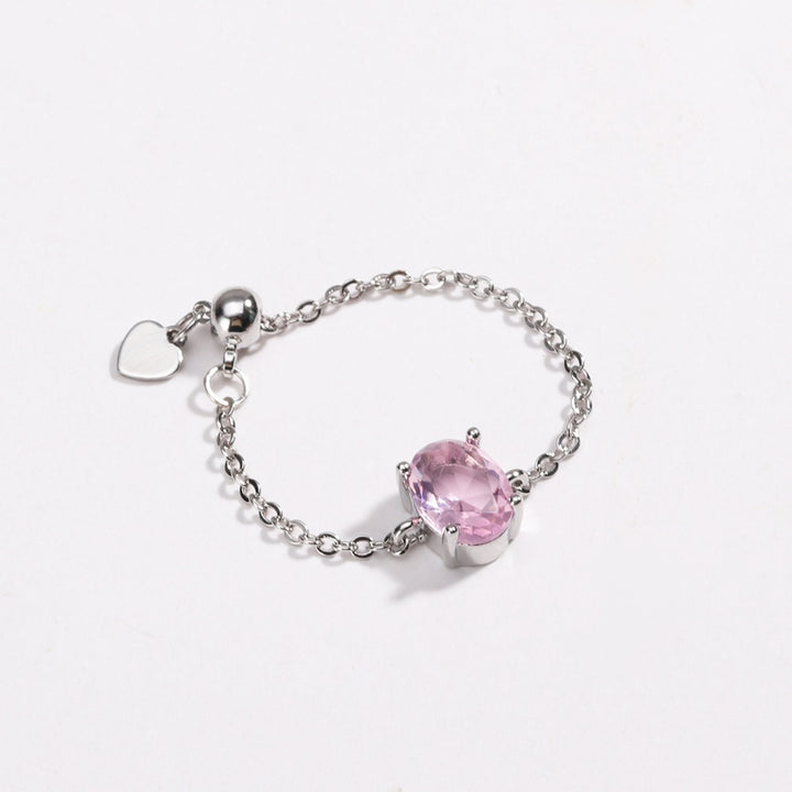 Starlit Chain Adjustable Solitaire Ring