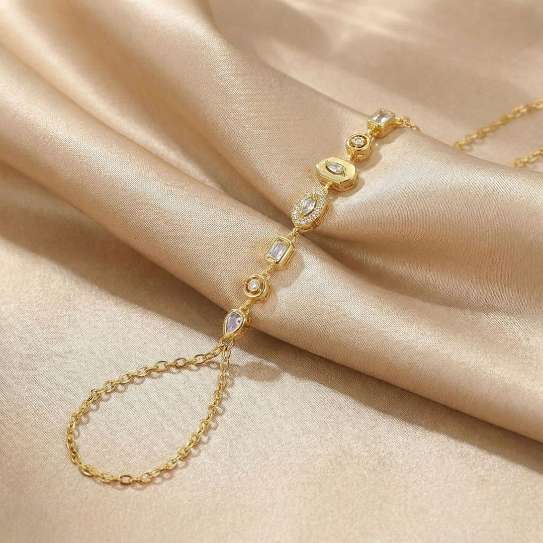 Multi-Facet Sparkle S925 Silver Colorful Stone Chain Bracelet