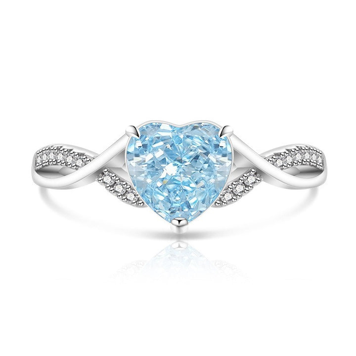 Heart of Devotion S925 Sterling Silver Heart-Cut Ring