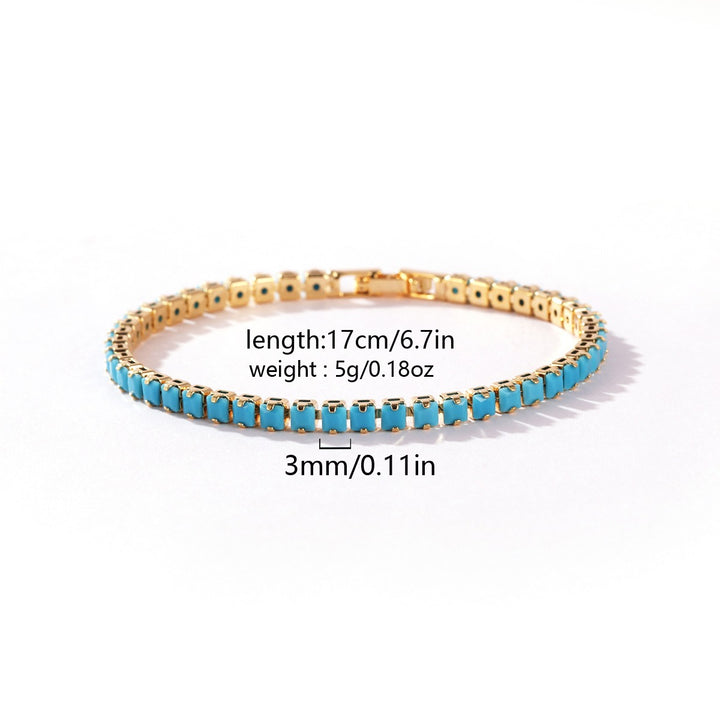 Turquoise Breeze Natural Baguette Turquoise Tennis Bracelet