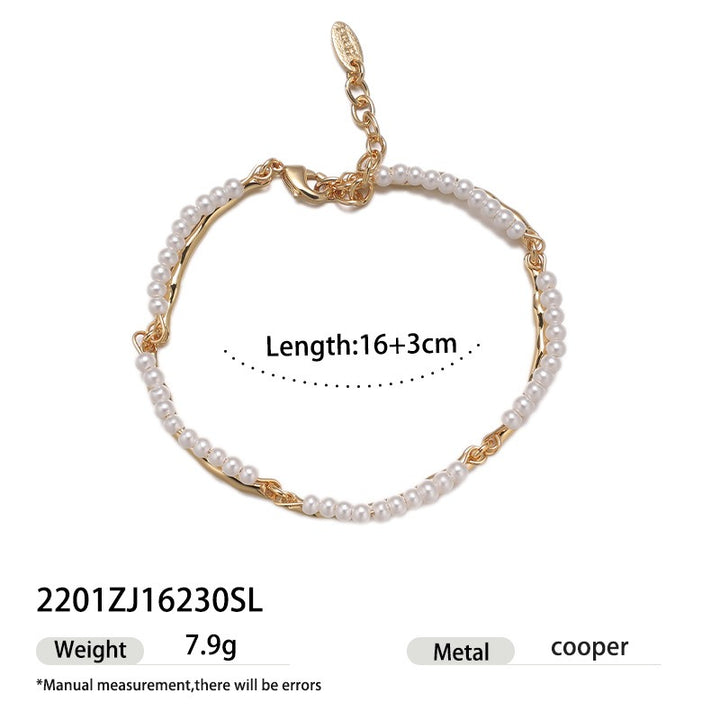 Multiple Styles 18K Gold Plated Pearl Bracelet