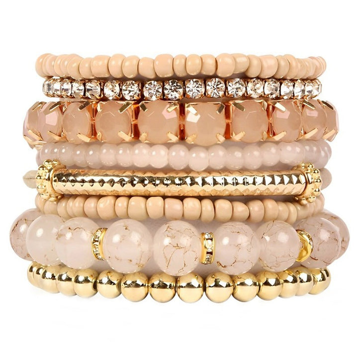Boho Stackable Beaded Bracelet Set