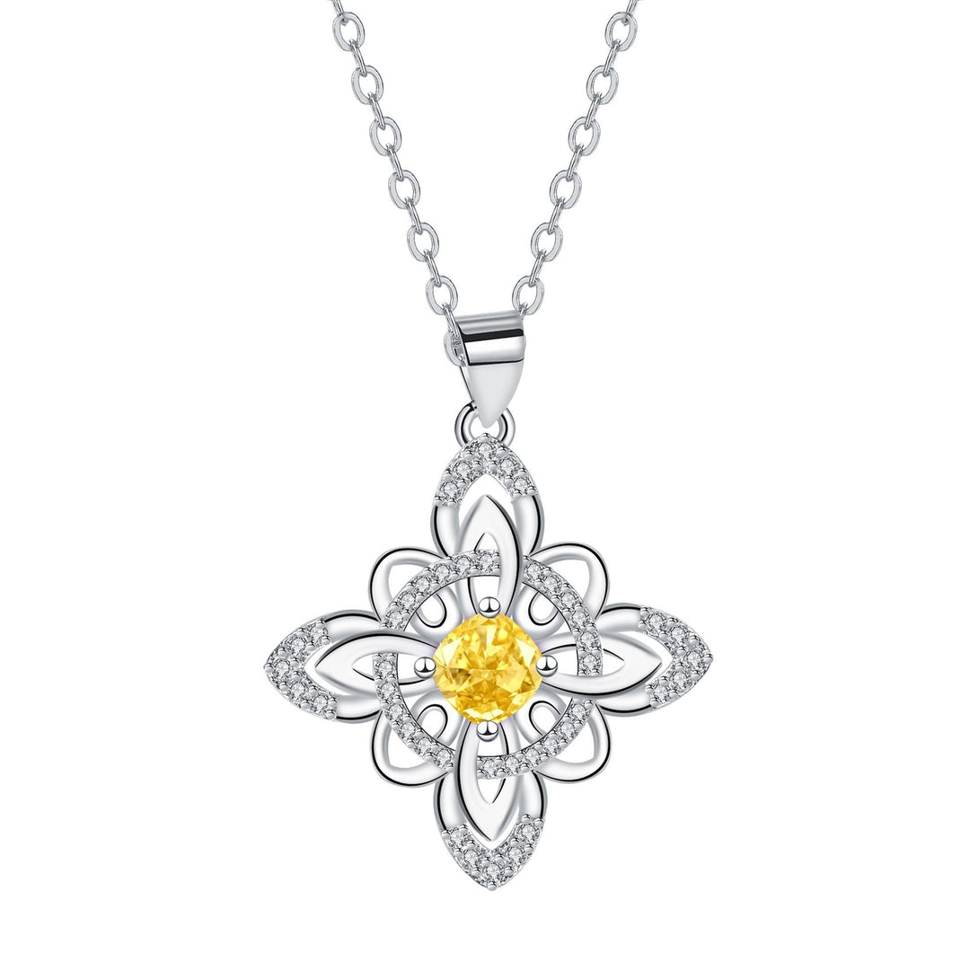 「Celtic Guardian」Birthstone Double Protection Necklace