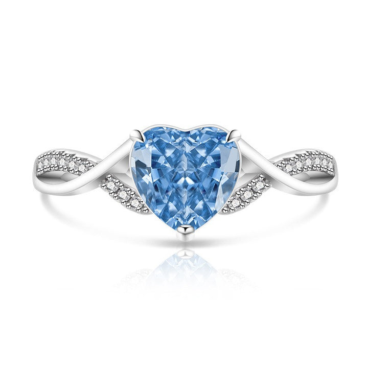 Heart of Devotion S925 Sterling Silver Heart-Cut Ring