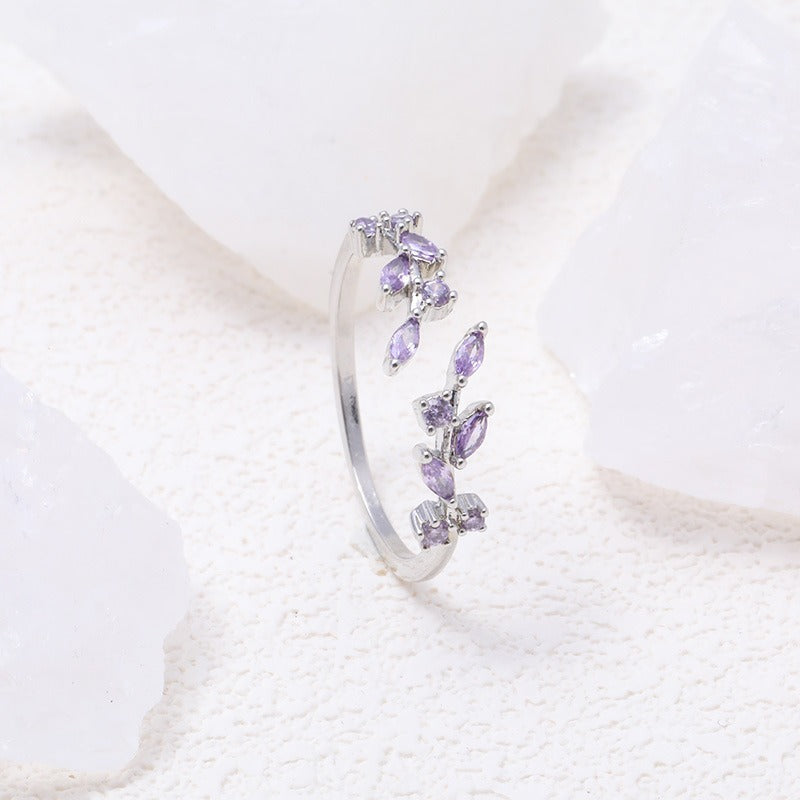 Ear of Wheat S925 Silver 14K Gold Plated Geometric Open Ring
