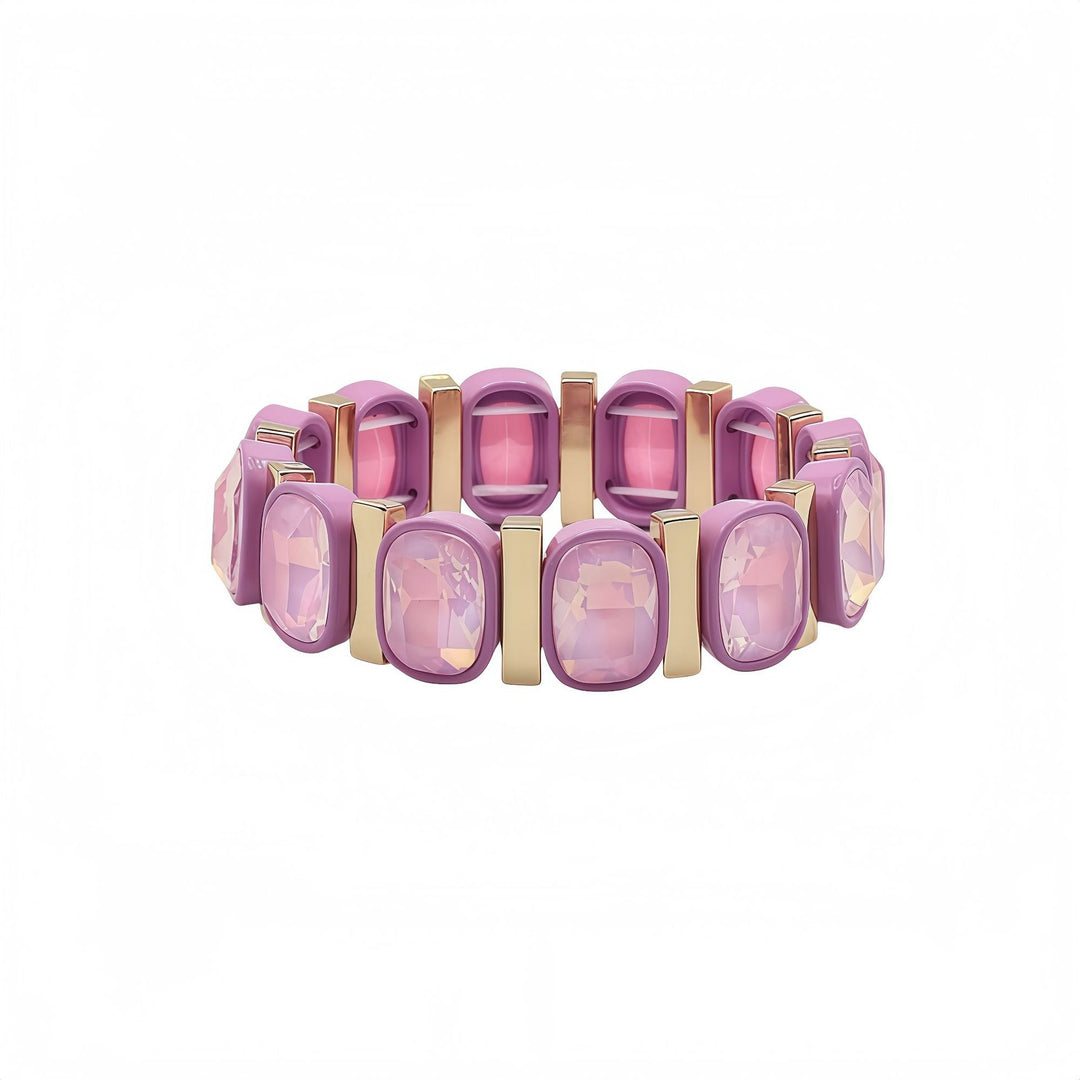 Vintage Y2K Crystal Enamel Stretch Bracelet