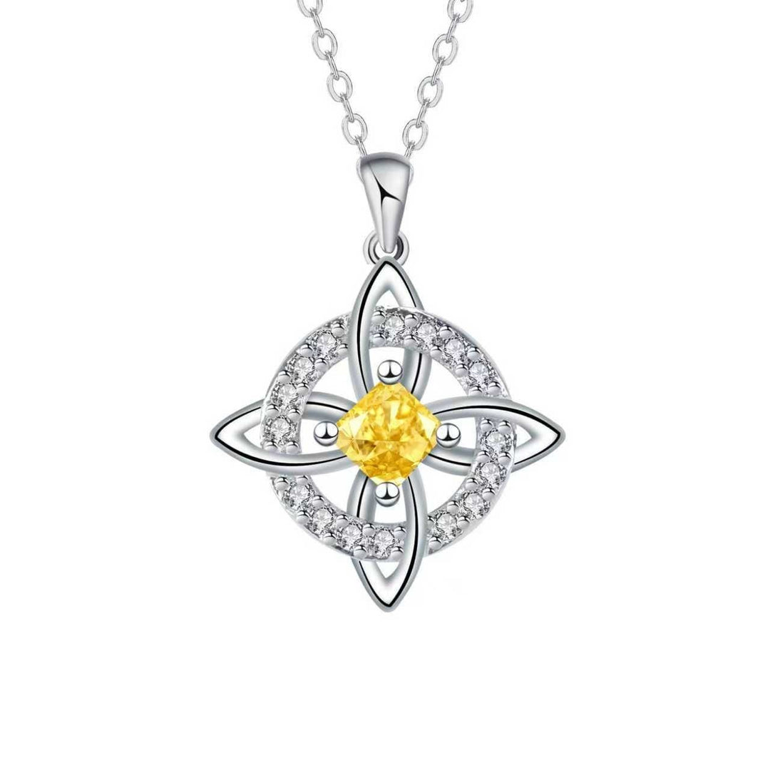 Star Spirit Guardian · S925 Sterling Silver Celtic Witches Knot Birthstone Necklace