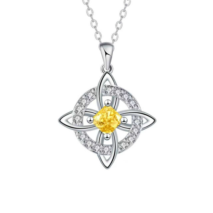 Star Spirit Guardian · S925 Sterling Silver Celtic Witches Knot Birthstone Necklace