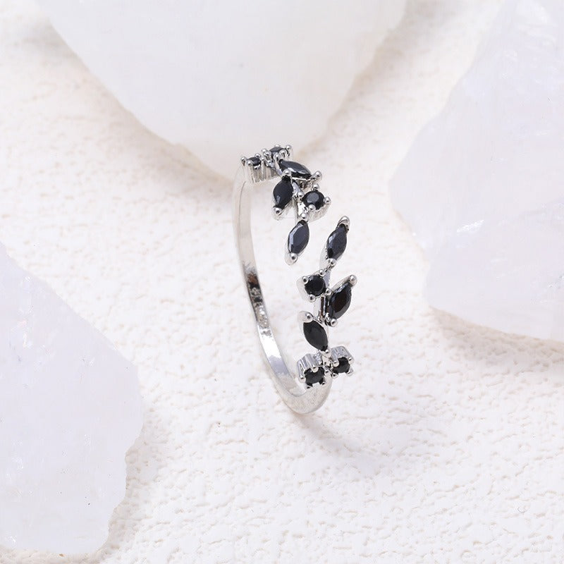 Ear of Wheat S925 Silver 14K Gold Plated Geometric Open Ring