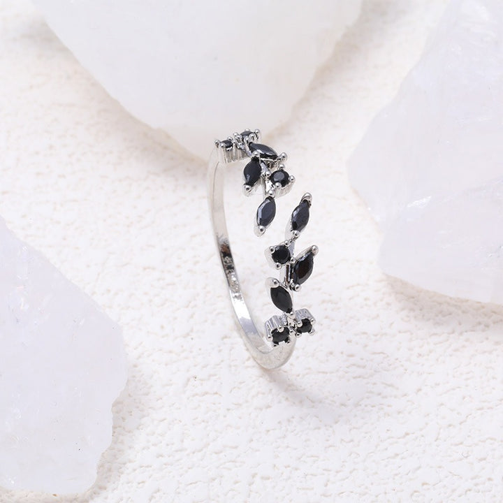 Ear of Wheat S925 Silver 14K Gold Plated Geometric Open Ring