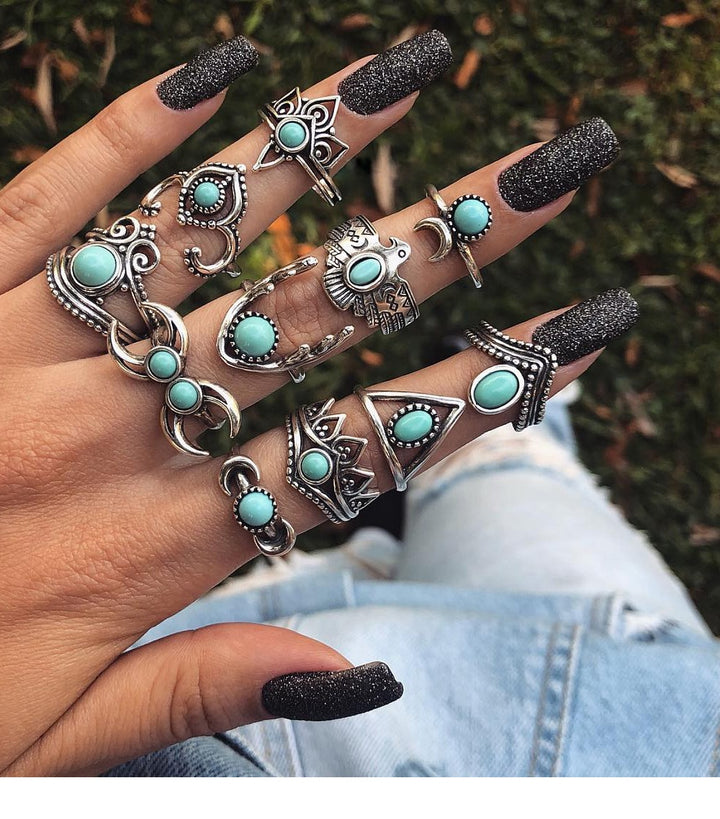 Mystic Retro Stacking Open Ring Set