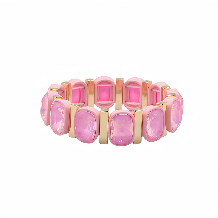 Vintage Y2K Crystal Enamel Stretch Bracelet