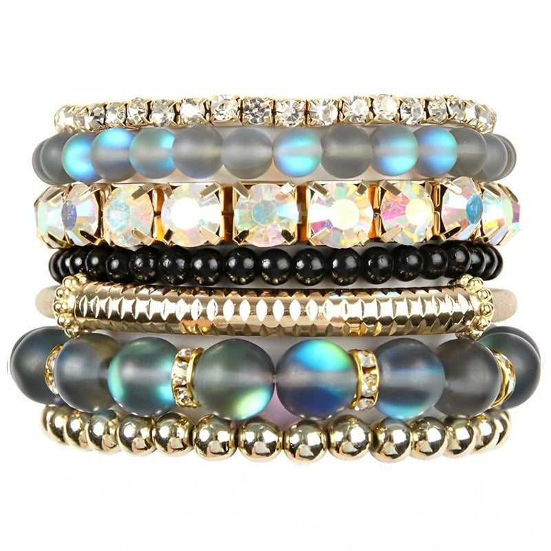 Boho Stackable Beaded Bracelet Set
