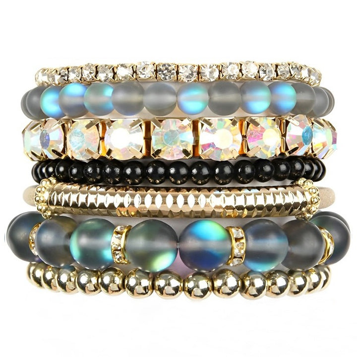 Boho Stackable Beaded Bracelet Set