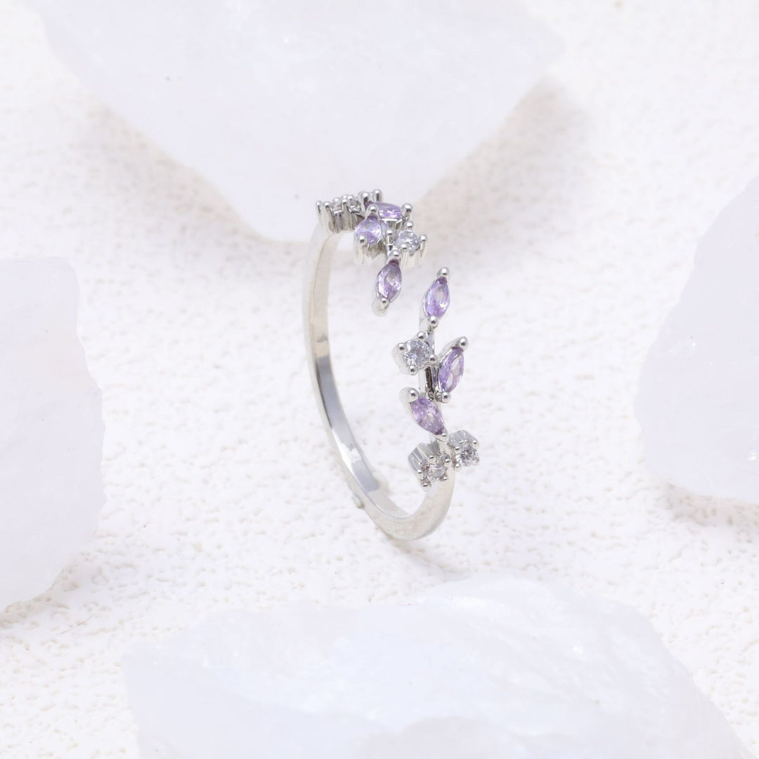 Ear of Wheat S925 Silver 14K Gold Plated Geometric Open Ring