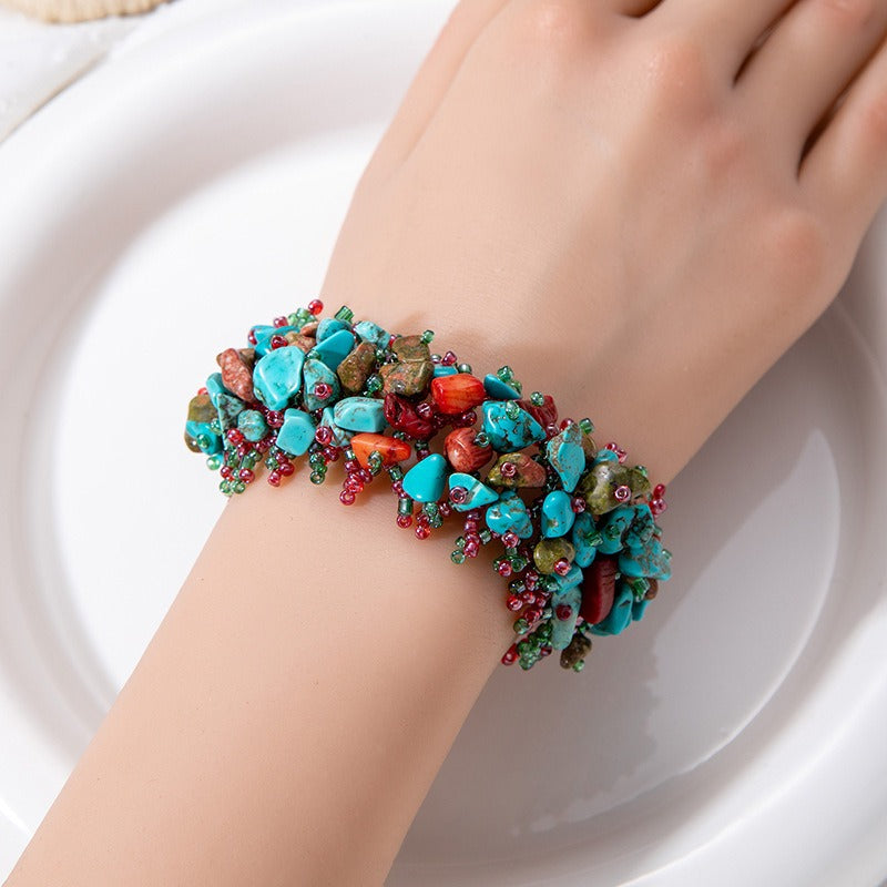 Boho Natural Chip Stone Bracelet